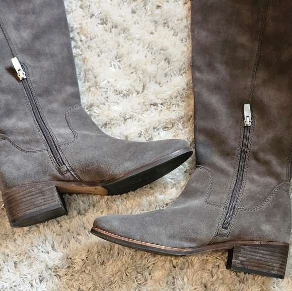 Vince Camuto Gray Kreesell Knee High Boots - Picture 5 of 8